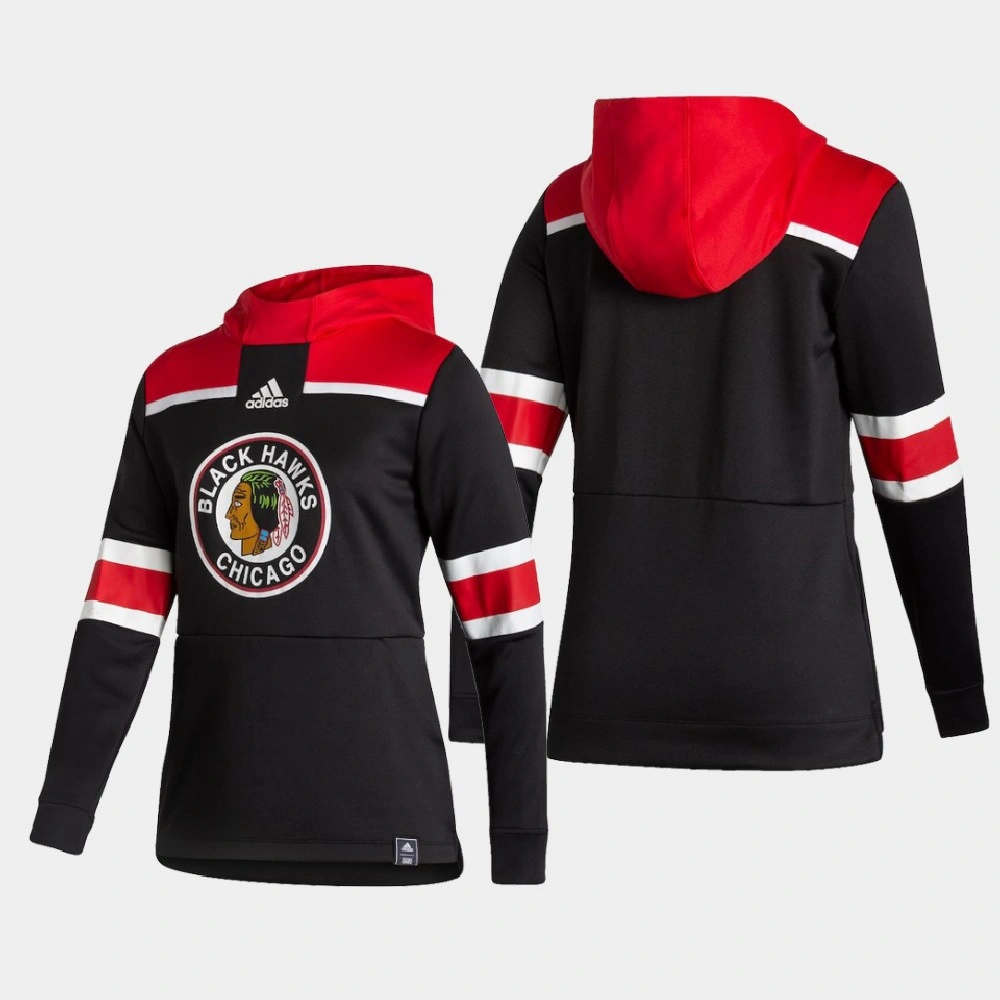 Women 2021 Chicago Blackhawks Black Reverse Retro Pullover Hoodie Women 2021 Chicago Blackhawks Black Reverse Retro Pullover Hoodie