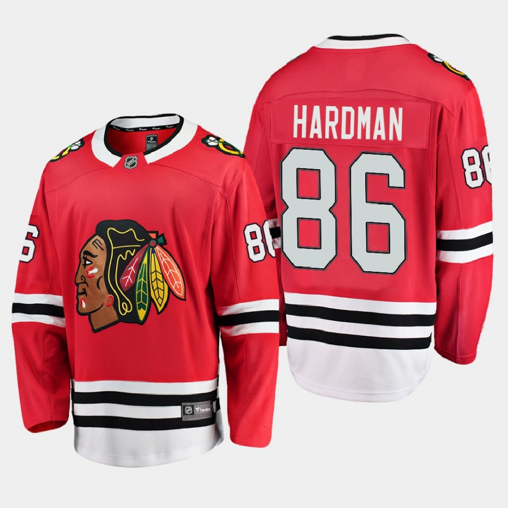 2021 Chicago Blackhawks Mike Hardman #86 Home Red Jersey 2021 Chicago Blackhawks Mike Hardman #86 Home Red Jersey