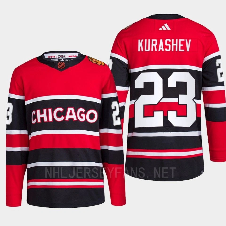 2022 Chicago Blackhawks Reverse Retro 2.0 Philipp Kurashev Red Authentic Primegreen Jersey Men's