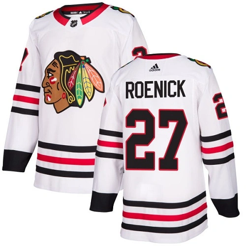 Youth Chicago Blackhawks #27 Jeremy Roenick Away White Authentic Jersey