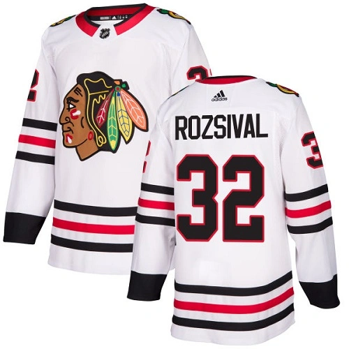Women's Chicago Blackhawks #32 Michal Rozsival Away White Authentic Jersey Women's Chicago Blackhawks #32 Michal Rozsival Away White Authentic Jersey
