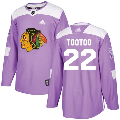 Chicago Blackhawks #22 Jordin Tootoo Fights Cancer Practice Purple Authentic Jersey Chicago Blackhawks #22 Jordin Tootoo Fights Cancer Practice Purple Authentic Jersey