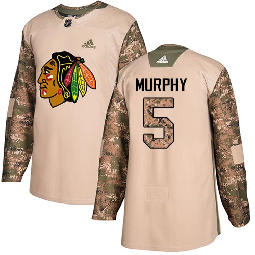 Youth Chicago Blackhawks #5 Connor Murphy Camo Veterans Day Practice Authentic Jersey