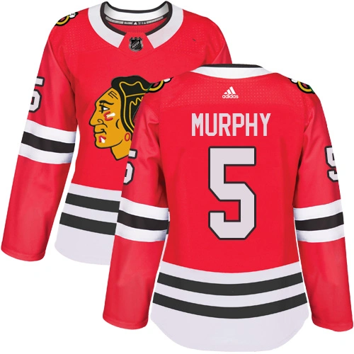Women's Chicago Blackhawks #5 Connor Murphy Home Red Authentic Jersey
