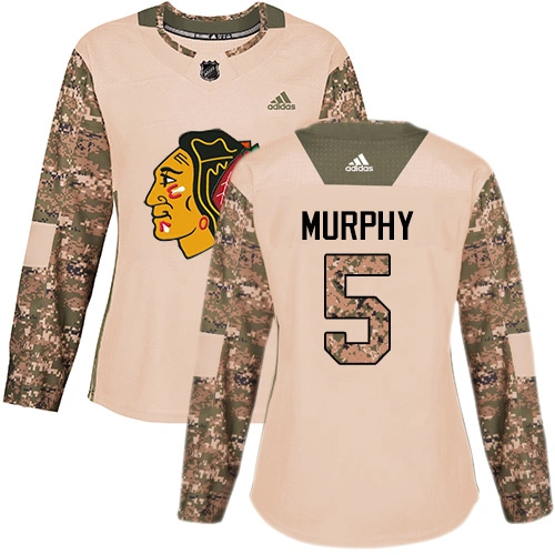 Women's Chicago Blackhawks #5 Connor Murphy Camo Veterans Day Practice Authentic Jersey