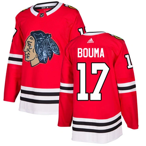 Chicago Blackhawks #17 Lance Bouma Black Indians-Face Red Authentic Jersey