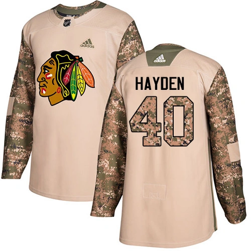 Youth Chicago Blackhawks #40 John Hayden Camo Veterans Day Practice Authentic Jersey