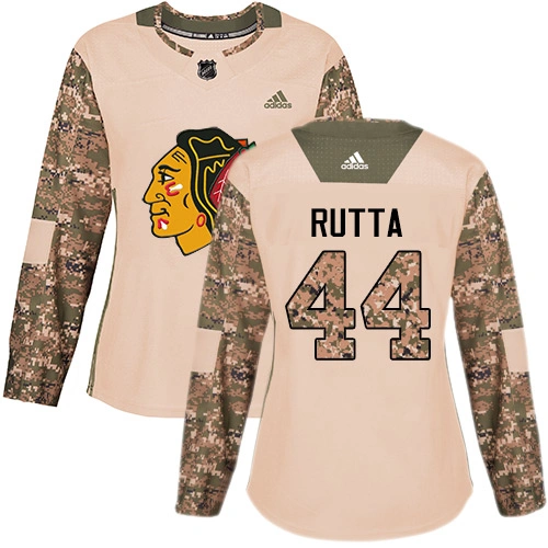 Women's Chicago Blackhawks #44 Jan Rutta Camo Veterans Day Practice Authentic Jersey Women's Chicago Blackhawks #44 Jan Rutta Camo Veterans Day Practice Authentic Jersey