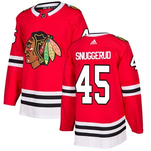 Chicago Blackhawks #45 Luc Snuggerud Home Red Authentic Jersey