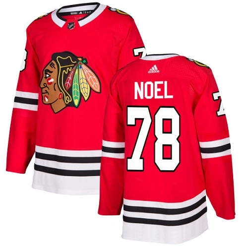 Chicago Blackhawks #78 Nathan Noel Home Red Authentic Jersey Chicago Blackhawks #78 Nathan Noel Home Red Authentic Jersey