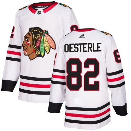 Youth Chicago Blackhawks #82 Jordan Oesterle White Away Authentic Jersey Youth Chicago Blackhawks #82 Jordan Oesterle White Away Authentic Jersey