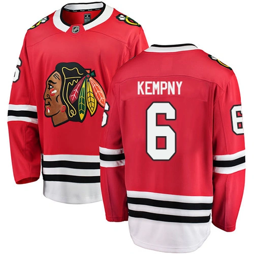 Youth Chicago Blackhawks #6 Michal Kempny Red Home Branded Breakaway Authentic Jersey Youth Chicago Blackhawks #6 Michal Kempny Red Home Branded Breakaway Authentic Jersey