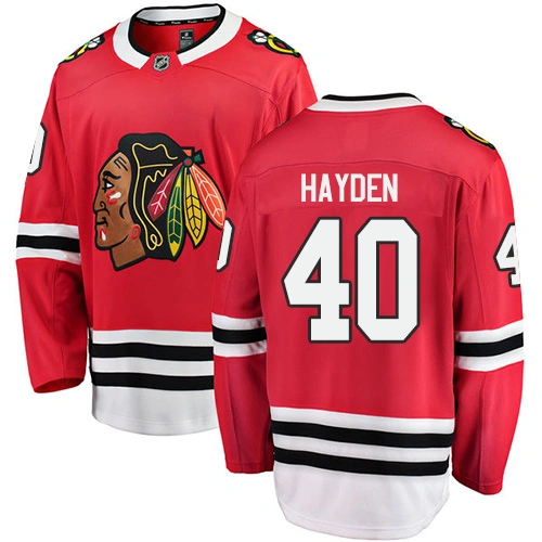 Chicago Blackhawks #40 John Hayden Red Home Branded Breakaway Authentic Jersey