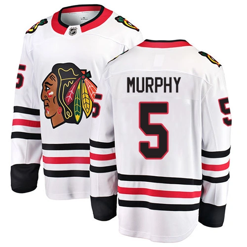 Youth Chicago Blackhawks #5 Connor Murphy White Away Branded Breakaway Authentic Jersey Youth Chicago Blackhawks #5 Connor Murphy White Away Branded Breakaway Authentic Jersey