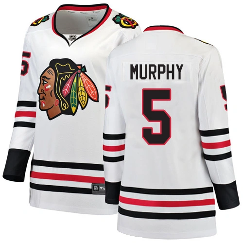 Women's Chicago Blackhawks #5 Connor Murphy Away Branded Breakaway White Authentic Jersey