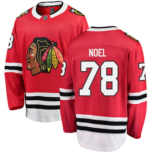 Youth Chicago Blackhawks #78 Nathan Noel Red Home Branded Breakaway Authentic Jersey