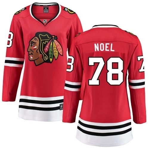 Women's Chicago Blackhawks #78 Nathan Noel Red Home Branded Breakaway Authentic Jersey