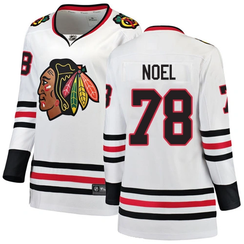 Women's Chicago Blackhawks #78 Nathan Noel Away Branded Breakaway White Authentic Jersey