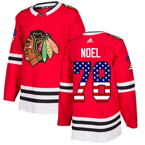 Youth Chicago Blackhawks #78 Nathan Noel USA Flag Fashion Red Authentic Jersey Youth Chicago Blackhawks #78 Nathan Noel USA Flag Fashion Red Authentic Jersey