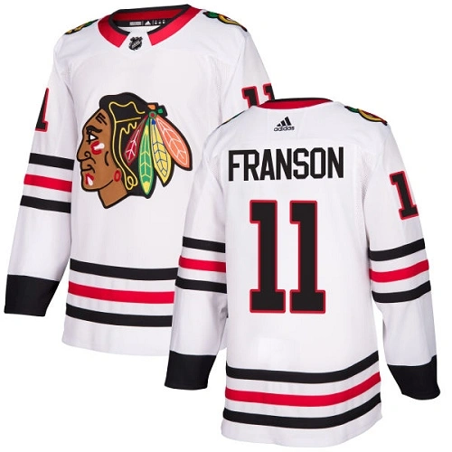 Chicago Blackhawks #11 Cody Franson White Away Authentic Jersey Chicago Blackhawks #11 Cody Franson White Away Authentic Jersey