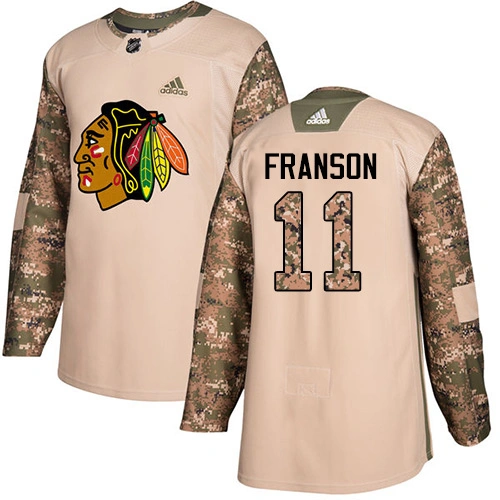 Chicago Blackhawks #11 Cody Franson Camo Veterans Day Practice Authentic Jersey