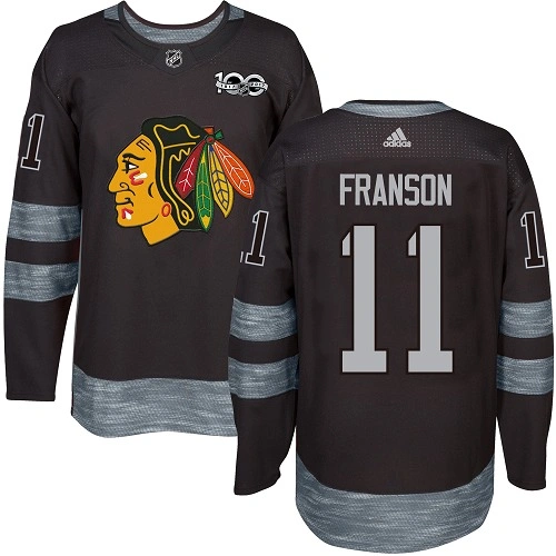 Chicago Blackhawks #11 Cody Franson 1917-2017 100th Anniversary Black Authentic Jersey