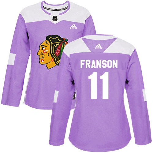 Women's Chicago Blackhawks #11 Cody Franson Fights Cancer Practice Purple Authentic Jersey Women's Chicago Blackhawks #11 Cody Franson Fights Cancer Practice Purple Authentic Jersey