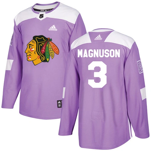 Chicago Blackhawks #3 Keith Magnuson Fights Cancer Practice Purple Authentic Jersey Chicago Blackhawks #3 Keith Magnuson Fights Cancer Practice Purple Authentic Jersey
