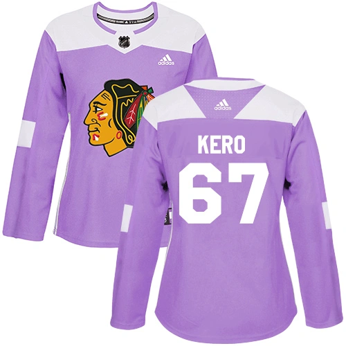 Women's Chicago Blackhawks #67 Tanner Kero Fights Cancer Practice Purple Authentic Jersey Women's Chicago Blackhawks #67 Tanner Kero Fights Cancer Practice Purple Authentic Jersey