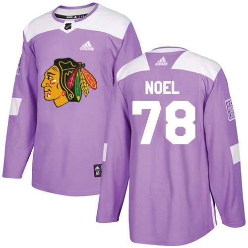 Chicago Blackhawks #78 Nathan Noel Fights Cancer Practice Purple Authentic Jersey Chicago Blackhawks #78 Nathan Noel Fights Cancer Practice Purple Authentic Jersey
