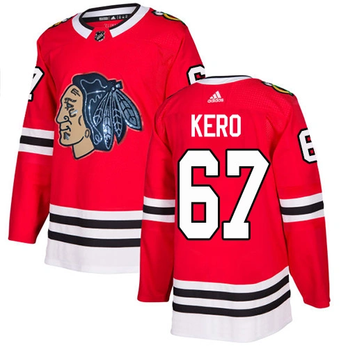 Chicago Blackhawks #67 Tanner Kero Black Indians-Face Red Authentic Jersey Chicago Blackhawks #67 Tanner Kero Black Indians-Face Red Authentic Jersey
