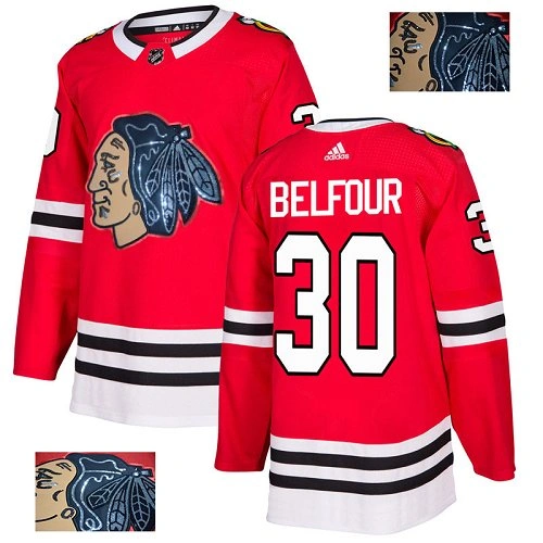 Chicago Blackhawks #30 ED Belfour Black Indians-Face Red Authentic Jersey Chicago Blackhawks #30 ED Belfour Black Indians-Face Red Authentic Jersey