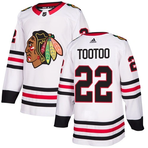 Youth Chicago Blackhawks #22 Jordin Tootoo Away White Authentic Jersey