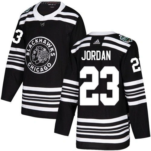 Chicago Blackhawks #23 Michael Jordan Black Authentic 2019 Winter Classic Stitched Jersey