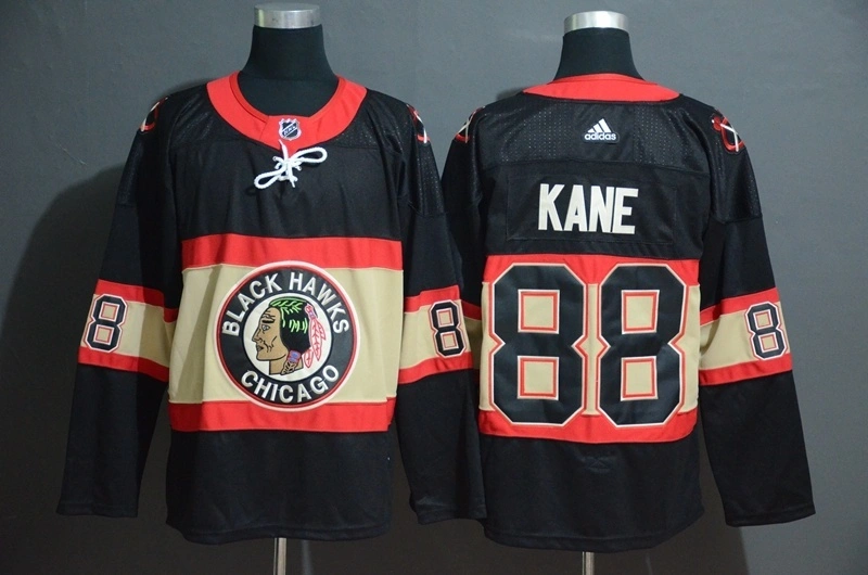 Youth Chicago Blackhawks 88 Patrick Kane Premier Black New Third Jersey Youth Chicago Blackhawks 88 Patrick Kane Premier Black New Third Jersey