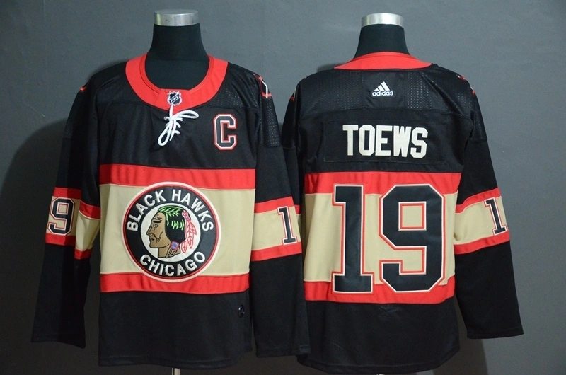 Youth Chicago Blackhawks 19 Jonthan Toews Premier Black New Third Jersey Youth Chicago Blackhawks 19 Jonthan Toews Premier Black New Third Jersey
