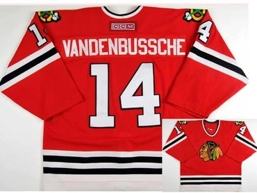 Youth Chicago Blackhawks #14 Ryan Vandenbussche CCM Throwback Hockey Jersey - Red Youth Chicago Blackhawks #14 Ryan Vandenbussche CCM Throwback Hockey Jersey - Red