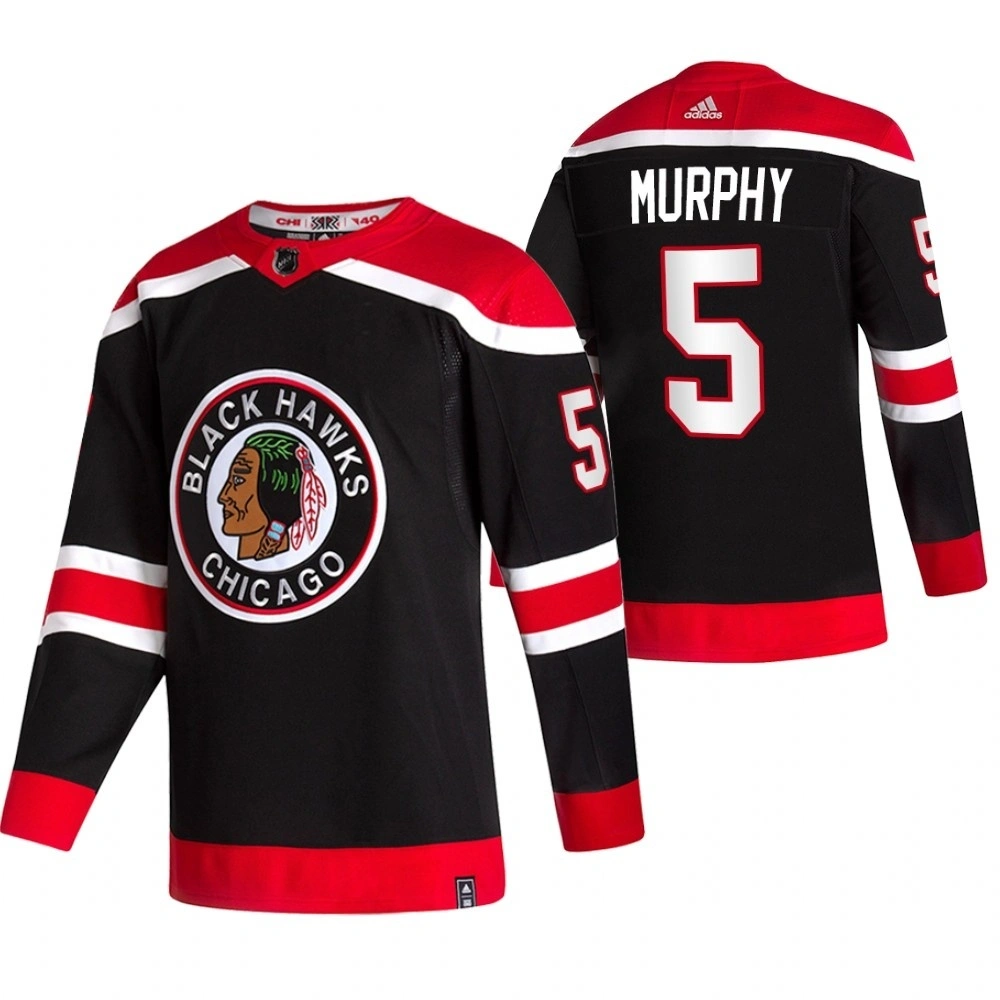 Chicago Blackhawks #5 Connor Murphy Black 2020-21 Reverse Retro Alternate Jersey