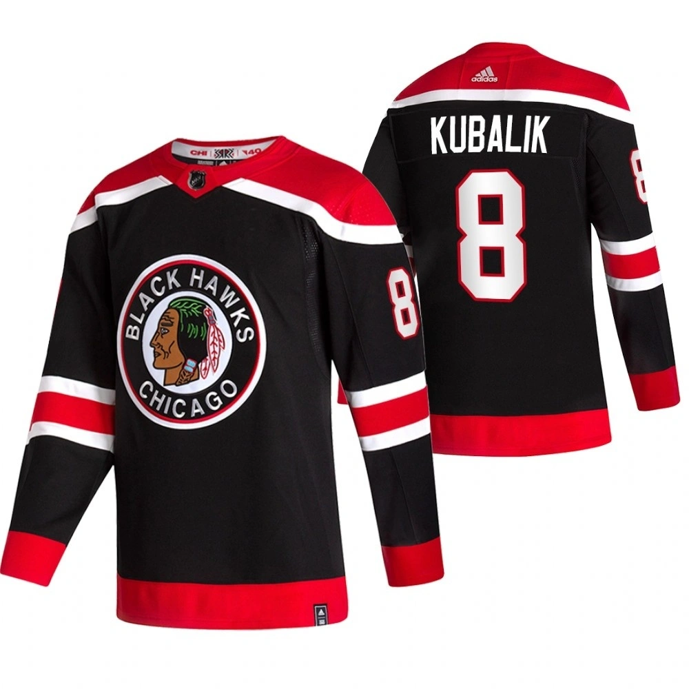Chicago Blackhawks #8 Dominik Kubalik Black 2020-21 Reverse Retro Alternate Jersey Chicago Blackhawks #8 Dominik Kubalik Black 2020-21 Reverse Retro Alternate Jersey