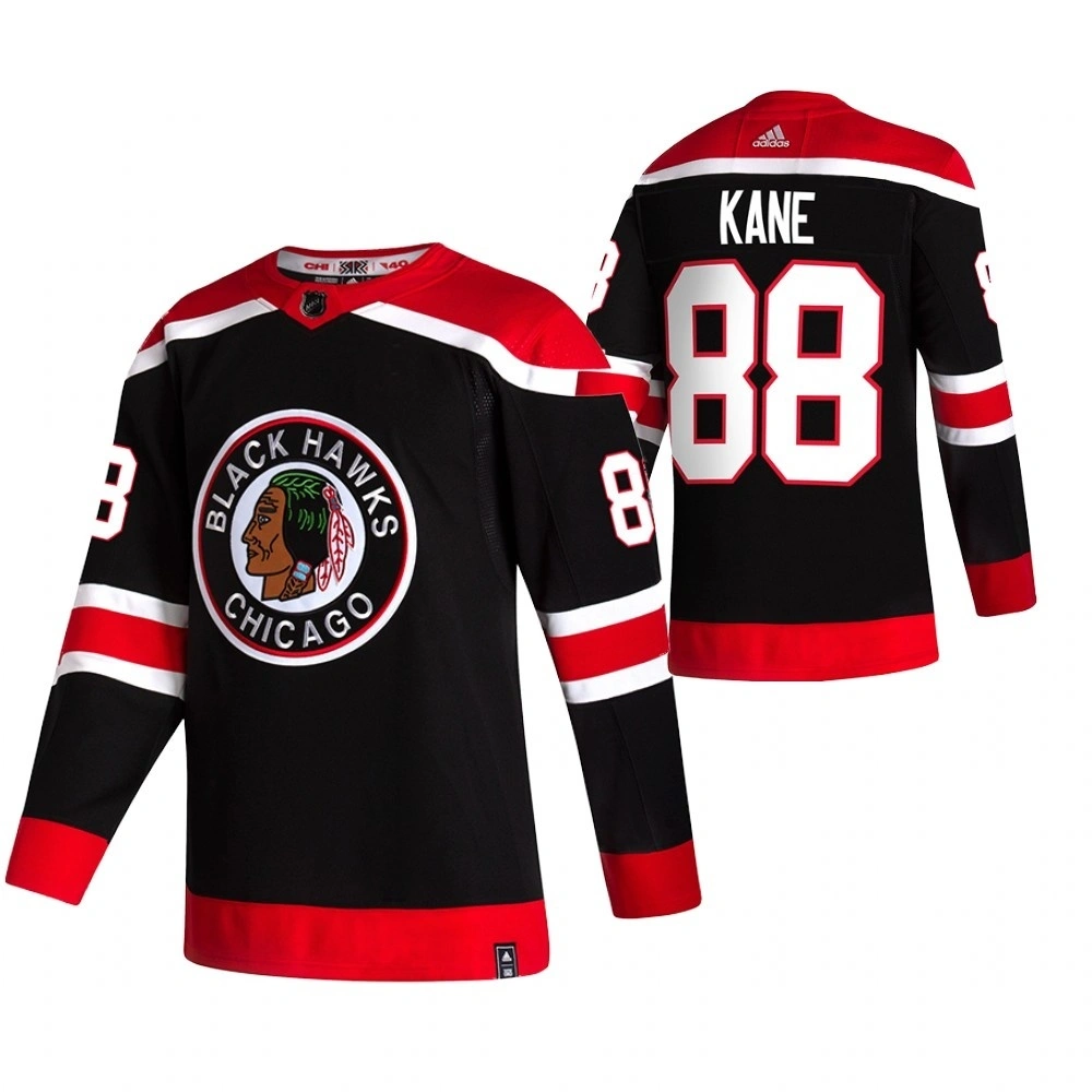 Chicago Blackhawks #88 Patrick Kane Black 2020-21 Reverse Retro Alternate Jersey