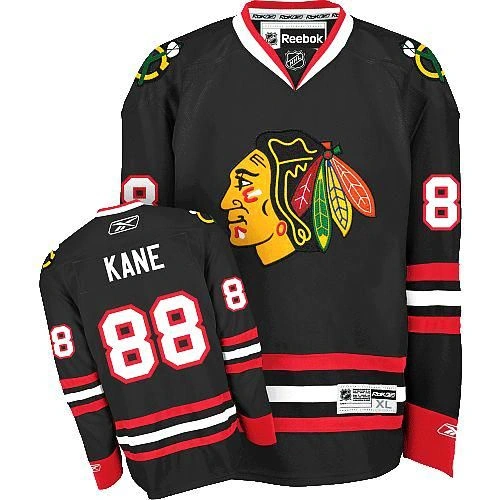 Kid's Chicago Blackhawks #88 Patrick Kane Authentic Black Third Reebok Jersey Kid's Chicago Blackhawks #88 Patrick Kane Authentic Black Third Reebok Jersey