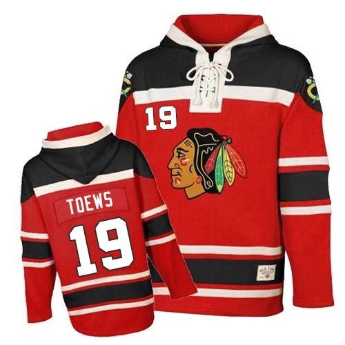 Kid's Old Time Hockey Chicago Blackhawks #19 Jonathan Toews Premier Red Sawyer Hooded Sweatshirt Kid's Old Time Hockey Chicago Blackhawks #19 Jonathan Toews Premier Red Sawyer Hooded Sweatshirt