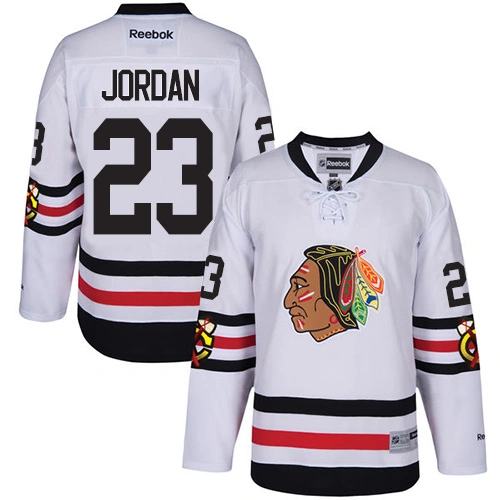 Kid's Chicago Blackhawks #23 Michael Jordan Authentic White 2017 Winter Classic Reebok Jersey