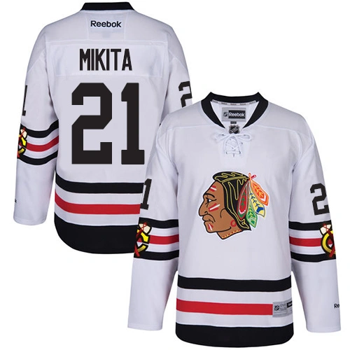 Chicago Blackhawks #21 Stan Mikita Premier White 2017 Winter Classic Reebok Jersey