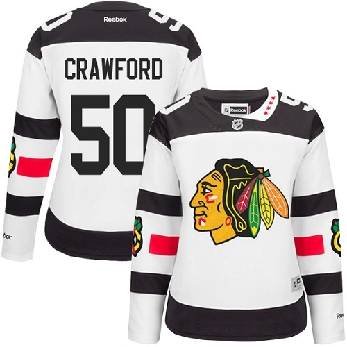 Women's Chicago Blackhawks #50 Corey Crawford Authentic White 2016 Stadium Series Reebok Jersey Women's Chicago Blackhawks #50 Corey Crawford Authentic White 2016 Stadium Series Reebok Jersey