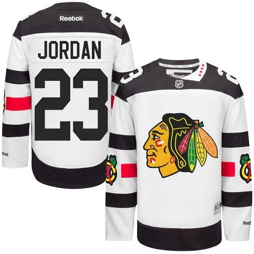 Chicago Blackhawks #23 Michael Jordan Authentic White 2016 Stadium Series Reebok Jersey