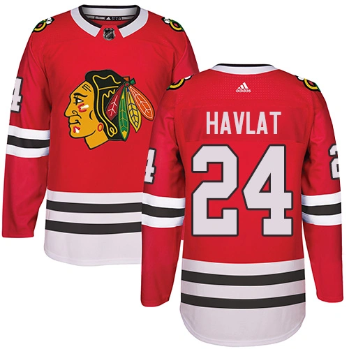 Kid's Chicago Blackhawks #24 Martin Havlat Premier Red Home Adidas Jersey