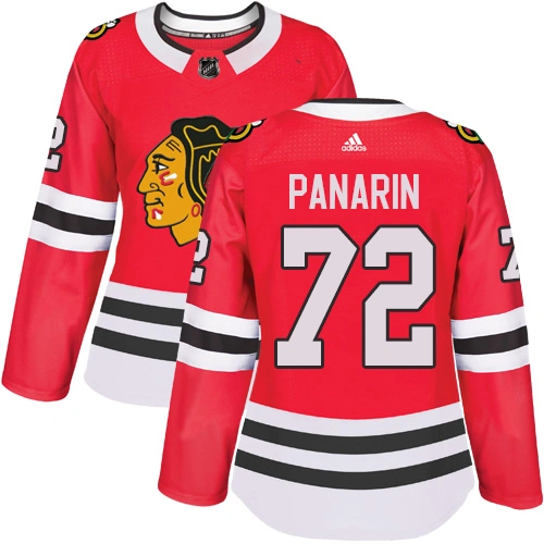 Women's Chicago Blackhawks #72 Artemi Panarin Authentic Red Home Adidas Jersey