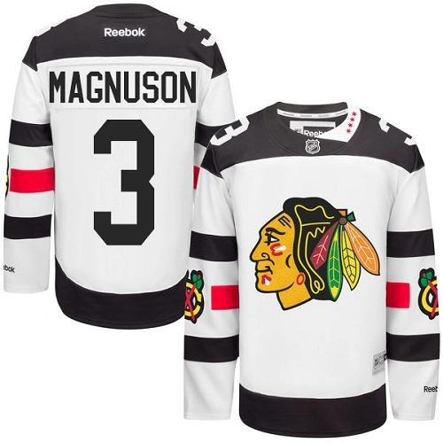 Chicago Blackhawks #3 Keith Magnuson Premier White 2016 Stadium Series Reebok Jersey
