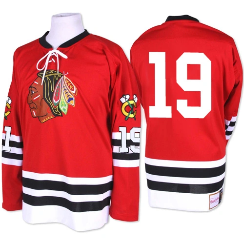Chicago Blackhawks #19 Jonathan Toews Premier Red Mitchell and Ness 1960-61 Throwback Jersey